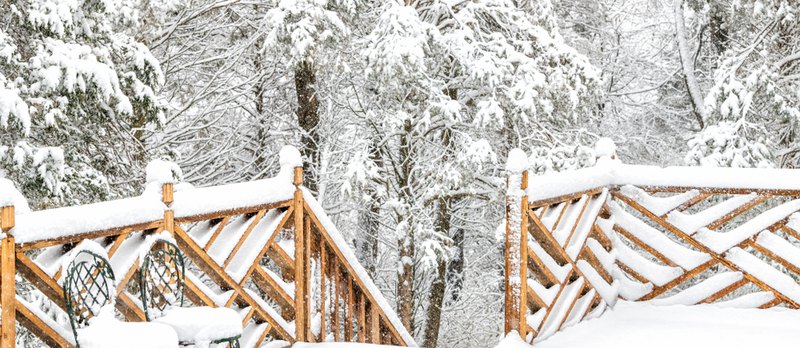 how to protect outside wood from the effects of snow